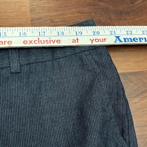 Lands End Fit 2 Pinstriped Trousers Navy Blue Pockets Dress Pants Size 18 NWOT - Picture 7 of 11